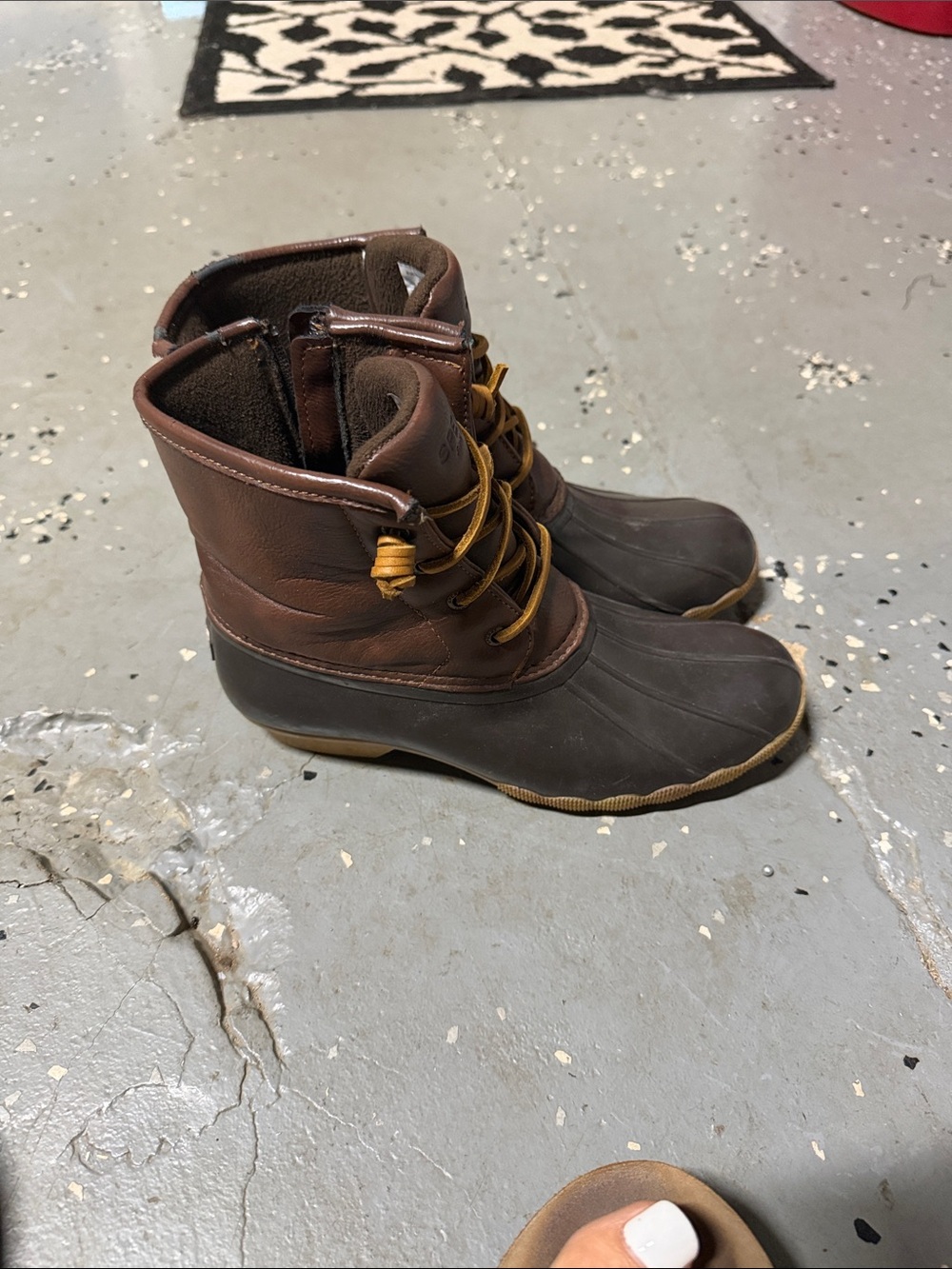 Sperry Brown Girls' Saltwater Waterproof Rubber Boot